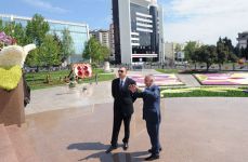 Azerbaijani President and his spouse join flower festival (PHOTOS)