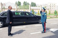 Президент Азербайджана принял участие в церемонии сдачи в эксплуатацию жилого комплекса для сотрудников Государственной погранслужбы (ФОТО)