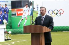 Президент Ильхам Алиев: Азербайджанское государство оказывает развитию футбола всяческую поддержку (версия 2) (ФОТО)
