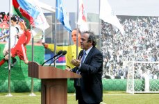 Президент Ильхам Алиев: Азербайджанское государство оказывает развитию футбола всяческую поддержку (версия 2) (ФОТО)
