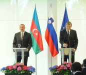 Президенты Азербайджана и Словении провели совместную пресс-конференцию (ФОТО)