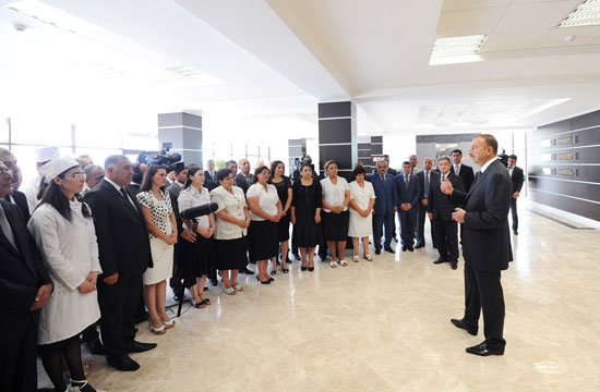 Azerbaijani President opens new Treatment and Diagnostics Center in Khizi (PHOTO)