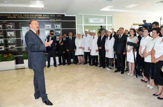 Azerbaijani President opens new Treatment and Diagnostics Center in Khizi (PHOTO)