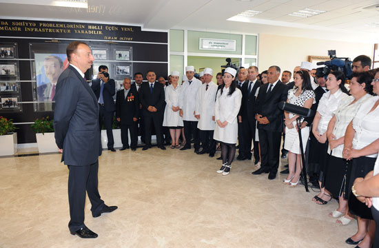 Azerbaijani President opens new Treatment and Diagnostics Center in Khizi (PHOTO)