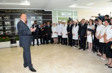 Azerbaijani President opens new Treatment and Diagnostics Center in Khizi (PHOTO)
