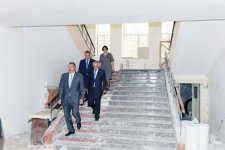 Президент Ильхам Алиев ознакомился с ходом строительных работ в средних школах Ясамальского и Насиминского районов Баку (ФОТО)