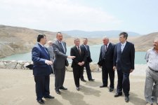 Azerbaijani President visits Takhtakorpu Water Reservoir`s construction site (PHOTO)