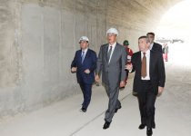 Azerbaijani President visits Takhtakorpu Water Reservoir`s construction site (PHOTO)