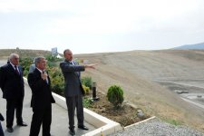 Azerbaijani President visits Takhtakorpu Water Reservoir`s construction site (PHOTO)