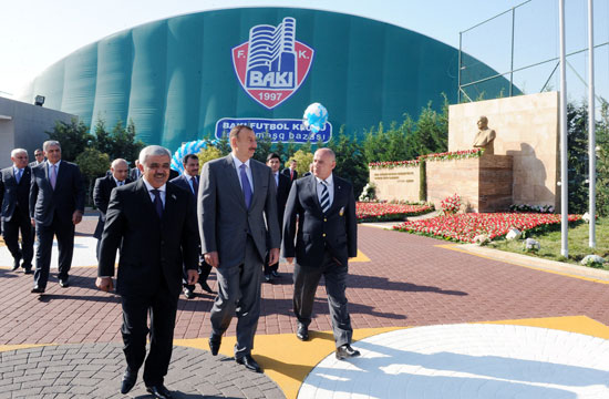 Azerbaijani President inaugurates new training base of Baku FC (PHOTO)