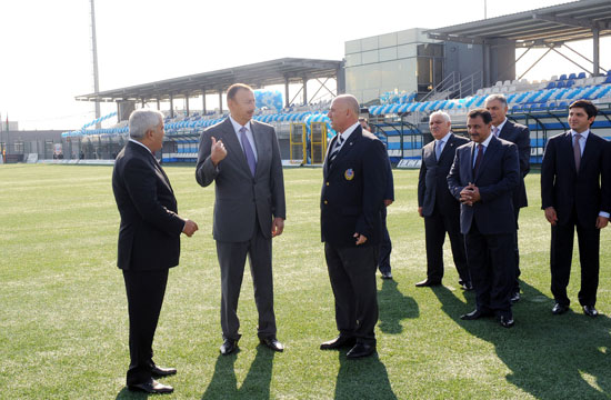Azerbaijani President inaugurates new training base of Baku FC (PHOTO)