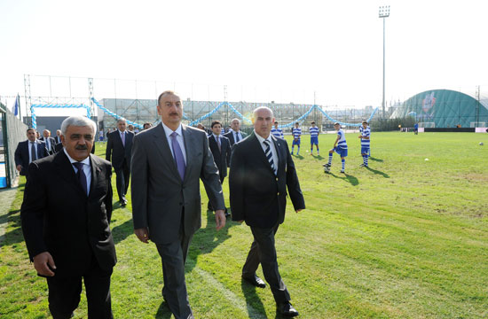 Azerbaijani President inaugurates new training base of Baku FC (PHOTO)