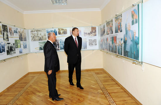 Azerbaijani president arrives in Khachmaz (PHOTO)