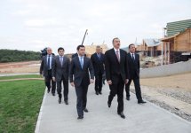 Президент Азербайджана ознакомился с ходом строительства пятизвездочного отеля "Riksos" в Губинском районе (ФОТО)