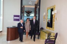 Президент Азербайджана и его супруга приняли участие в открытии гостиничного комплекса "Hilton Bakı" (ФОТО)