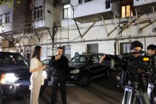 Сафура на съемочной площадке сериала "Цветок темноты" (фотосессия)
