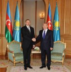 Состоялась встреча один на один Президентов Азербайджана и Казахстана (ФОТО)