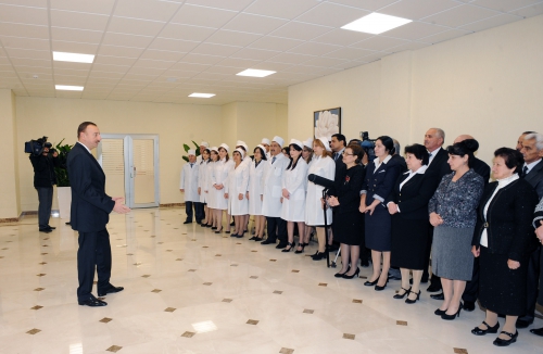 Президент Ильхам Алиев принял участие в открытии Агдашской центральной районной больницы (ФОТО)
