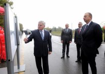 Президент Ильхам Алиев принял участие в открытии 12-километрового участка автомобильной дороги Агдаш-Ляки (ФОТО)