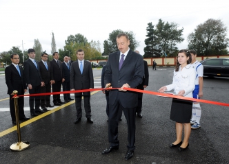 President Aliyev inaugurates several objects in Agsu (UPDATE) (PHOTO)