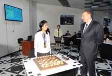 Президент Ильхам Алиев принял участие в открытии шахматной школы в Уджаре (ФОТО)