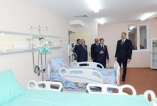 Президент Ильхам Алиев принял участие в открытии после реконструкции Уджарской городской детской больницы (ФОТО)