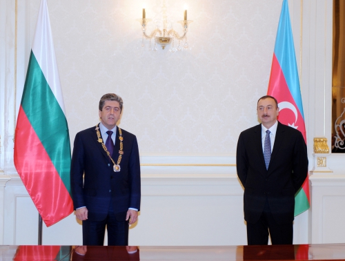 Состоялась церемония награждения высшими наградами президентов Азербайджана и Болгарии (ФОТО)
