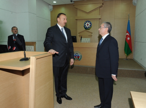 President Ilham Aliyev inaugurates administrative building of Oguz Region Court (PHOTO)