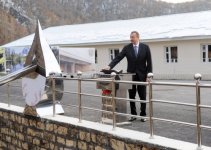 Президент Азербайджана принял участие в церемонии закладки фундамента водо-канализационных систем в Гахском районе (ФОТО)