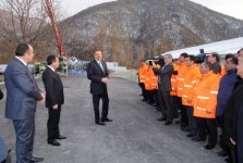 Президент Азербайджана принял участие в церемонии закладки фундамента водо-канализационных систем в Гахском районе (ФОТО)