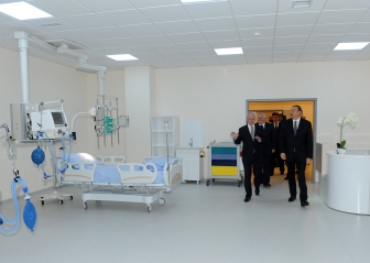 Президент Азербайджана принял участие в открытии Центральной больницы в Шеки (ФОТО)