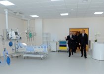 Президент Азербайджана принял участие в открытии Центральной больницы в Шеки (ФОТО)