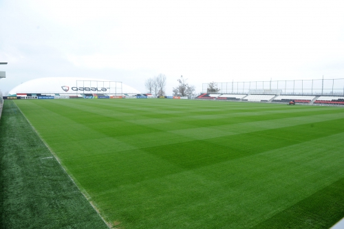 Azerbaijani President inspects construction work at stadium and training camp of Gabala football club (PHOTO)