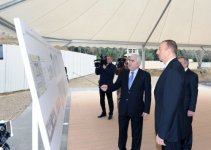 Ильхам Алиев принял участие в церемонии закладки фундамента Центральной научной библиотеки Академии наук (ФОТО)