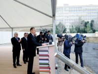 Ильхам Алиев принял участие в церемонии закладки фундамента Центральной научной библиотеки Академии наук (ФОТО)