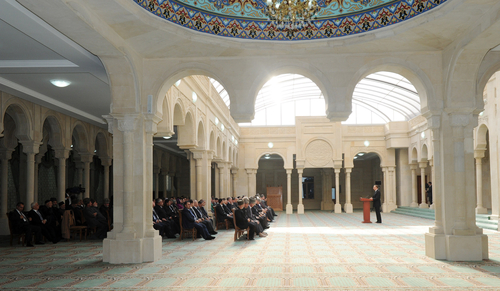 Azerbaijani president opens Ajdarbay Mosque in Baku after major overhaul (PHOTO)