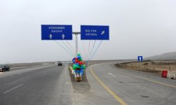 Президент Азербайджана принял участие в открытии на 9-м километре дороги Алят-Астара новой кольцевой дороги и двух дорожных узлов  (ФОТО)