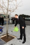 Президент Азербайджана и его супруга приняли участие в церемонии закладки фундамента «Баку Белого города» (ФОТО)