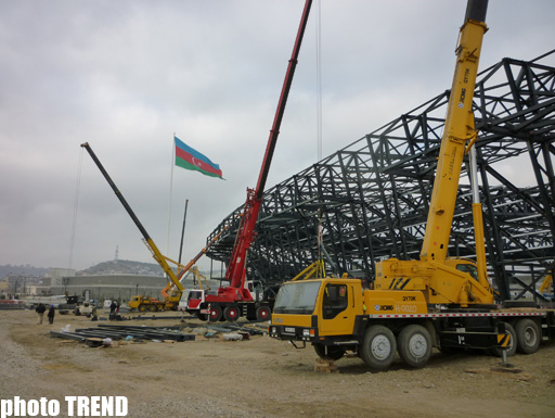 Roof installed for complex to be possible venue for Eurovision-2012 Song Contest in Baku (PHOTO)