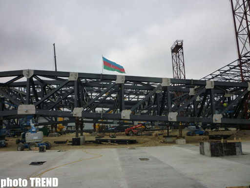 Roof installed for complex to be possible venue for Eurovision-2012 Song Contest in Baku (PHOTO)