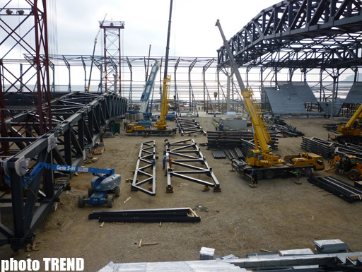 Roof installed for complex to be possible venue for Eurovision-2012 Song Contest in Baku (PHOTO)