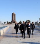 Azerbaijani President inspects reconstruction work at Nizami mausoleum in Ganja (PHOTO)