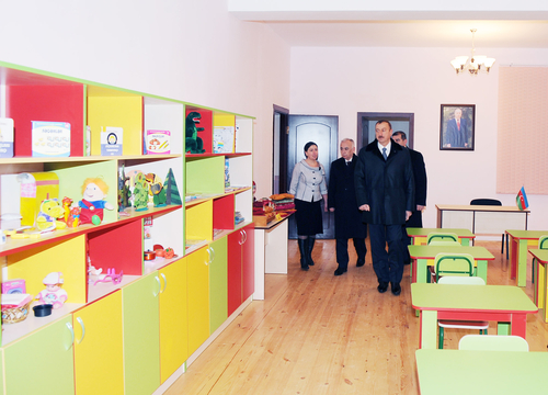 President Ilham Aliyev inspects newly-repaired and reconstructed orphanage-kindergartens in Baku (PHOTO)