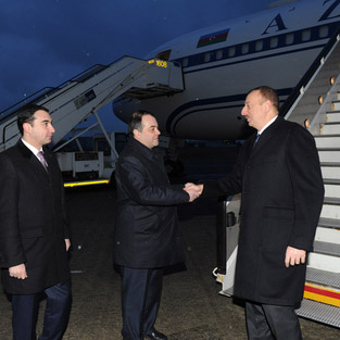 Azerbaijani President arrives in Belgium