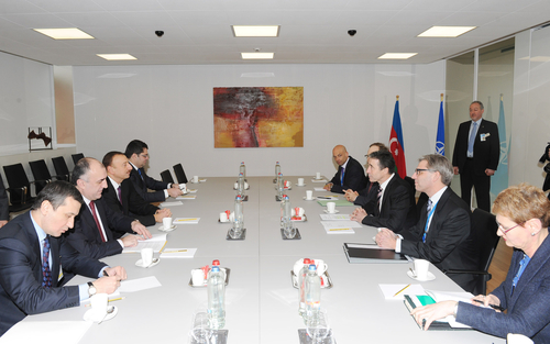 Azerbaijani President meets NATO Secretary General in Brussels (PHOTO)