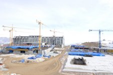 President Ilham Aliyev and his spouse inspect construction of Shahdag Winter and Summer Tourism Complex in Gusar (PHOTO)