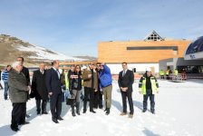 President Ilham Aliyev and his spouse inspect construction of Shahdag Winter and Summer Tourism Complex in Gusar (PHOTO)