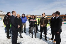 President Ilham Aliyev and his spouse inspect construction of Shahdag Winter and Summer Tourism Complex in Gusar (PHOTO)