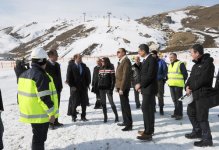President Ilham Aliyev and his spouse inspect construction of Shahdag Winter and Summer Tourism Complex in Gusar (PHOTO)