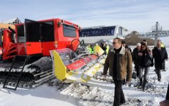 President Ilham Aliyev and his spouse inspect construction of Shahdag Winter and Summer Tourism Complex in Gusar (PHOTO)